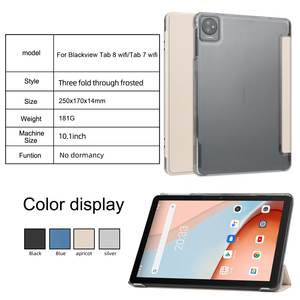 Étui pour tablette en cuir à rabat ultra mince à trois volets PU + acrylique pour Blackview Tab 7/ Tab 8 <span class=keywords><strong>wifi</strong></span> 10.1 pouces 2023 - Product Image 5