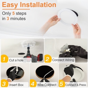 Nhà máy trực tiếp 6 inch 12 Wát có thể điều chỉnh nhiệt độ màu chống chói <span class=keywords><strong>Downlight</strong></span> với hộp sắt ETL ul thích hợp cho khách sạn - Product Image 5