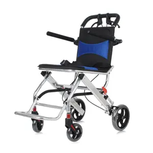 Fauteuil roulant manuel en aluminium léger pliable Portable pour enfant handicapés fauteuil roulant