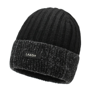 Gorro de Invierno <span class=keywords><strong>para</strong></span> <span class=keywords><strong>Hombre</strong></span>, Forrado de Felpa, Spandex/Algodón, Cálido, Tejido Jacquard, Nuevo, Otoño Invierno, Bloques de Color, Borde Enrollado, Protección <span class=keywords><strong>para</strong></span> los Oídos <span class=keywords><strong>para</strong></span> Ciclismo - Product Image 6