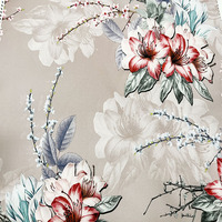 2023 conception personnalisée 95% Polyester 5% Spandex léger fleur impression Polyester tissu tissé pour robe de dame