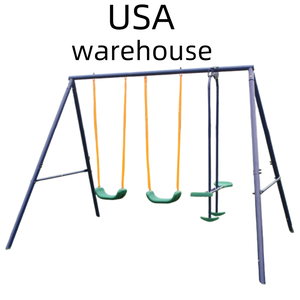 Xách tay đôi đu ghế kim loại đu đặt ngoài trời với tàu lượn cho trẻ em - Product Image 1