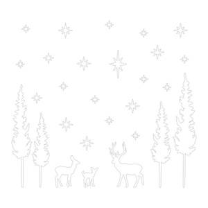 Adesivo Natalizio Bianco a Forma di Renna <span class=keywords><strong>per</strong></span> Pareti e Finestre, Decorazione Statica in PVC Ecologico Stampata UV <span class=keywords><strong>per</strong></span> <span class=keywords><strong>Porte</strong></span> e Vetri - Product Image 5
