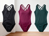 Haute Qualité Enfants Filles Ballet Danse Justaucorps Rose Blanc Noir Camisole En Coton Doux Bas quantité minimale de commande Pas Cher Offre Spéciale