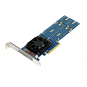 PLX88024 PCIe 4.0 x8 ถึง 4 พอร์ต M.2 NVMe SSD การ์ดขยายอะแดปเตอร์, ไม่ต้องใช้การแยกสัญญาณ, รองรับ 2280/22110 - Product Image 5