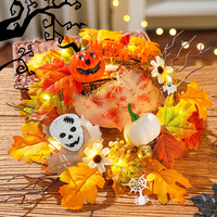 Bouquet de fleurs de citrouille décorées pour Halloween, idéal pour l'aménagement de scènes de fête et comme cadeau pour les activités de maternelle.