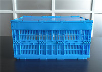 Caisse pliable en plastique PP creux recyclable et pratique, empilable facilement, design perforé pour le stockage logistique