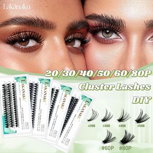Lakanaku Cluster <b>Lashes</b> 20D 30D 40D 50D 60D 80D DIY Eyelash Extension <b>Kit</b> - Product Image 1