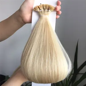 Ice Blonde White Hair Tip Hair Extension Mix Color Silky Straight 100 grams