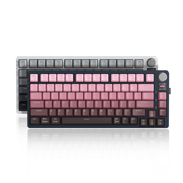 75% Layout-81 Keys Azerty Keyboard 2.4G Bt Wired Gaming Mechanical Keyboards