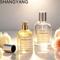 Nouvelles bouteilles de parfum en verre vides SY de 30 ml, 50 ml, 100 ml, rondes, transparentes, rechargeables, avec pulvérisateur et impression