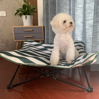 CanboPet lit surélevé pour animaux de compagnie personnalisé lit pour chien rayé pliable portable lit pour chien de luxe extérieur