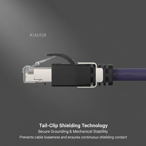 Câble Ethernet industriel blindé avec clip en queue de pie, connecteur RJ45, Cat5e/Cat6/Cat6A, cordon de raccordement réseau FTP haute flexibilité - Product Image 3