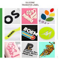 Étiquettes de vêtements en silicone à transfert thermique, taille personnalisée, autocollants gaufrés écologiques, meilleur design et couleur, étiquette en silicone OEM