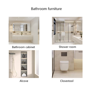 Lavabo de <span class=keywords><strong>columna</strong></span> suspendida de estilo de hotel de lujo de gama alta, gabinete de <span class=keywords><strong>baño</strong></span>, losa de roca, lavabo de cerámica sin costuras, gabinete de lavabo - Product Image 6