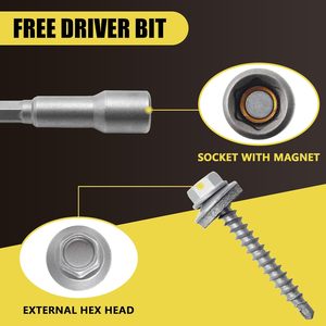 Farmer <b>Screws</b> <b>Galvanized</b> Hex Head Self-Drilling Metal Roofing <b>Screws</b> - Product Image 6