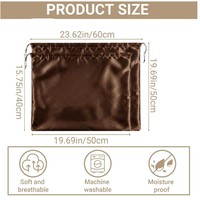 Sacs de rangement en satin à cordon coulissant, personnalisables avec logo de marque, multicolores, pour portefeuilles et sacs à main