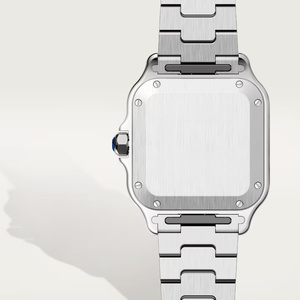 Montre mécanique de luxe à cadran carré 36 mm, verre saphir, bracelet en cuir/acier inoxydable, fermoir caché à bouton poussoir en métal pour homme - Product Image 4
