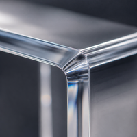Présentoir de Colliers en Acrylique JUNSEN – Ensemble de Bustes Mannequins Transparents Noirs, Blancs et Rouges pour Vitrine de Magasin