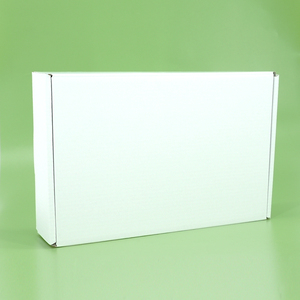 Boîtes d'expédition pliables en papier kraft recyclable, boîtes à rabat blanc, boîtes en carton ondulé - Product Image 3