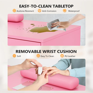 Muebles de Lujo <span class=keywords><strong>para</strong></span> Salón de Uñas, <span class=keywords><strong>Mesa</strong></span> de <span class=keywords><strong>Manicura</strong></span> <span class=keywords><strong>Doble</strong></span> y Silla, Venta al por Mayor de Fábrica, Madera Profesional <span class=keywords><strong>para</strong></span> Salón de Belleza, Estilo Moderno de Mediados de Siglo - Product Image 5