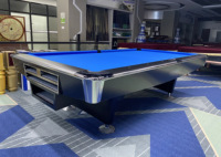 Hochwertiger Massivholz-Schiefer-Billardtisch 8ft 9ft Vollgröße Professioneller Amerikanischer Poolbillardtisch für Clubnutzung