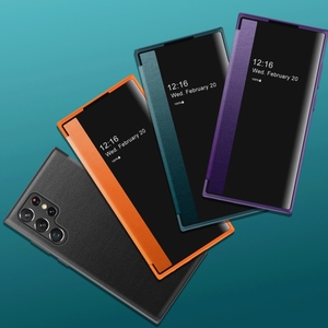 Custodia in Pelle con Finestra per <span class=keywords><strong>Samsung</strong></span> <span class=keywords><strong>Galaxy</strong></span> S22 Ultra 5G, Vendita all'Ingrosso - Product Image 2