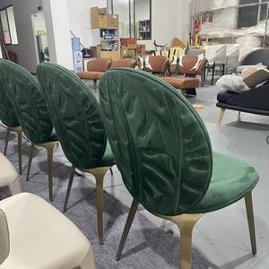 Orangefurn classico francese sala da pranzo <span class=keywords><strong>sedie</strong></span> in microfibra pelle con gambe in acciaio inox ad alto stile per uso alberghiero - Product Image 3