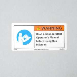 Warning Read Understand Operator's Manual Safety Adhesive <b>Sticker</b> for Industrial Machinery Workplace Safety Heat-Resistant - Product Image 1
