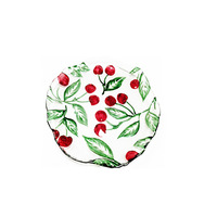 Schattig glazen serveerbord met kersenmotief, schattig 3D fruitkom decoratief centerpiece voor thuiskeuken