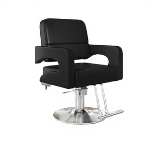 Silla de Barbero Hidráulica de Cuero Dorado Moderno CONRIS HWT55 para Hombres y Mujeres, Silla de Barbería Giratoria con Altura Ajustable - Product Image 2