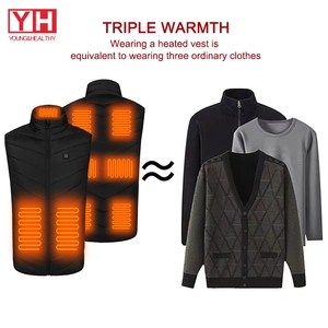 OEM Individuell Unisex 100% Polyester 2-Zonen USB Wiederaufladbare Beheizte Daunenweste Jacke für den Winter - Product Image 6