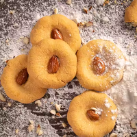 Biscuits chinois croustillants au lait de noix et à la saveur d'amande, certifiés HACCP, 80g, en boîte, pour la vente en gros