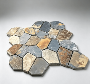 Carrelage en ardoise gris argenté naturel veiné de bois, finition mate, pour revêtement mural, revêtement de sol, pavage extérieur et intérieur, durable - Product Image 5