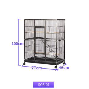 Cage à oiseaux en métal à vente chaude avec plateau en plastique et base en fonte, cage d'élevage multifonctionnelle pour grands perroquets - Product Image 6