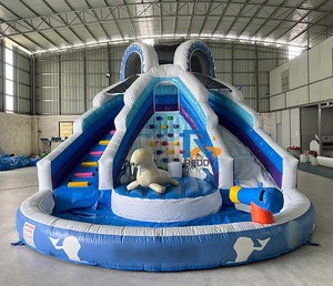 Nouveau design Animaux Maison de rebond Château Gonflable <span class=keywords><strong>Toboggan</strong></span> <span class=keywords><strong>Aqua</strong></span> Park Châteaux sautants <span class=keywords><strong>Toboggan</strong></span> gonflable pour fête d'enfants - Product Image 1