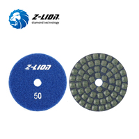 Disque de polissage ZL-123J-2 de 4 pouces pour quartzite, marbre, granit, rapide, efficace, pour polisseuse de sol, meuleuse d'angle