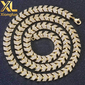 Durable 8MM Cuban Link <b>Chain</b> Gold Plated Arrow Design Full <b>Iced</b> <b>Out</b> Cubic Zircon Bracelet Pave Hop Jewelry Gift - Product Image 3