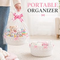 Panier de rangement en jute tressé Dream – Vide, décoratif, idéal pour la crèche, les baby showers et Noël