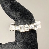 Bague Éternité Élégante en Argent S925 et Moissanite, Taille Brillant Cœur et Ovale, Luxe Léger, Disponible en Stock 2026 pour Femmes et Filles