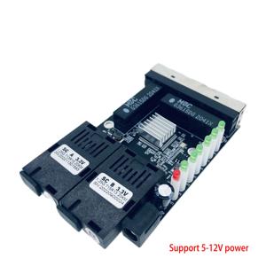 Nuevo Convertidor de <span class=keywords><strong>Fibra</strong></span> 2SC 4GE, Switch Ethernet Gigabit 10/100/1000M, Convertidor de Medios de <span class=keywords><strong>Fibra</strong></span> Óptica, Modo Único, 4RJ45 <span class=keywords><strong>UTP</strong></span> y 2SC - Product Image 3