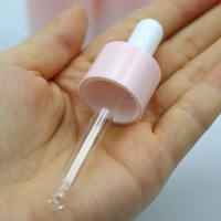 Flacon compte-gouttes en verre rose dégradé de 30 ml, vide, pour sérum cosmétique, essence, flacon en verre pour soins de la peau, emballage personnalisé avec logo