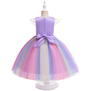 Fantaisie élégante demoiselle d'honneur enfant filles Tutu <span class=keywords><strong>licorne</strong></span> <span class=keywords><strong>robe</strong></span> d'<span class=keywords><strong>anniversaire</strong></span> avec <span class=keywords><strong>licorne</strong></span> bandeau DGLG-013 - Product Image 5