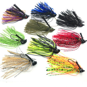 Kit de leurres de pêche au black-bass comprenant des jigs de football anti-herbe, des leurres spinner, des jupes de leurres, des vers, des leurres grub, des leurres de pêche pour black-bass et truite - Product Image 3