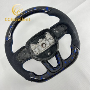 Volant en fibre de carbone forgée avec flocons bleus pour <span class=keywords><strong>Dodge</strong></span> Charger/Challenger/Hellcat/Durango/Jeep <span class=keywords><strong>SRT</strong></span>/Trackhawk 2015-2023 - Product Image 2