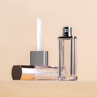 Envases Cosméticos Personalizados con Logotipo, Tapas de Rosca ABS Ecológicas, Tubos Cuadrados Vacíos para Brillo Labial de 10g