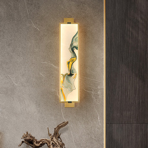 All Copper Enamel <b>Wall</b> Lamp Led Touch Control Living Room Bedroom Hallway <b>Bedside</b> <b>Lighting</b> 3 Year Warranty - Product Image 2