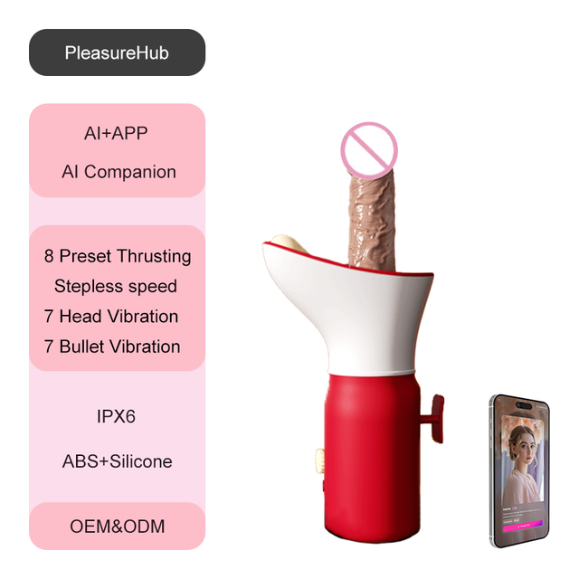 AI APP Control Automatic Stepless Speed Sex Machine with Heating Vibration IPX5 Waterproof Hand-Free Stand