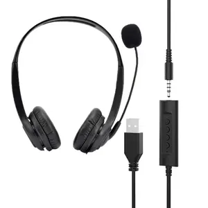 Custom de alta qualidade conveniente em linha controle Headphones 3.5mm Cabo De Áudio USB headset Jack com controle tuning gear Cabo