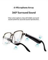 Nouvelles lunettes intelligentes XG92 avec traduction IA multilingue, appels HD, lunettes musicales intelligentes avec assistant vocal et écouteurs sans fil